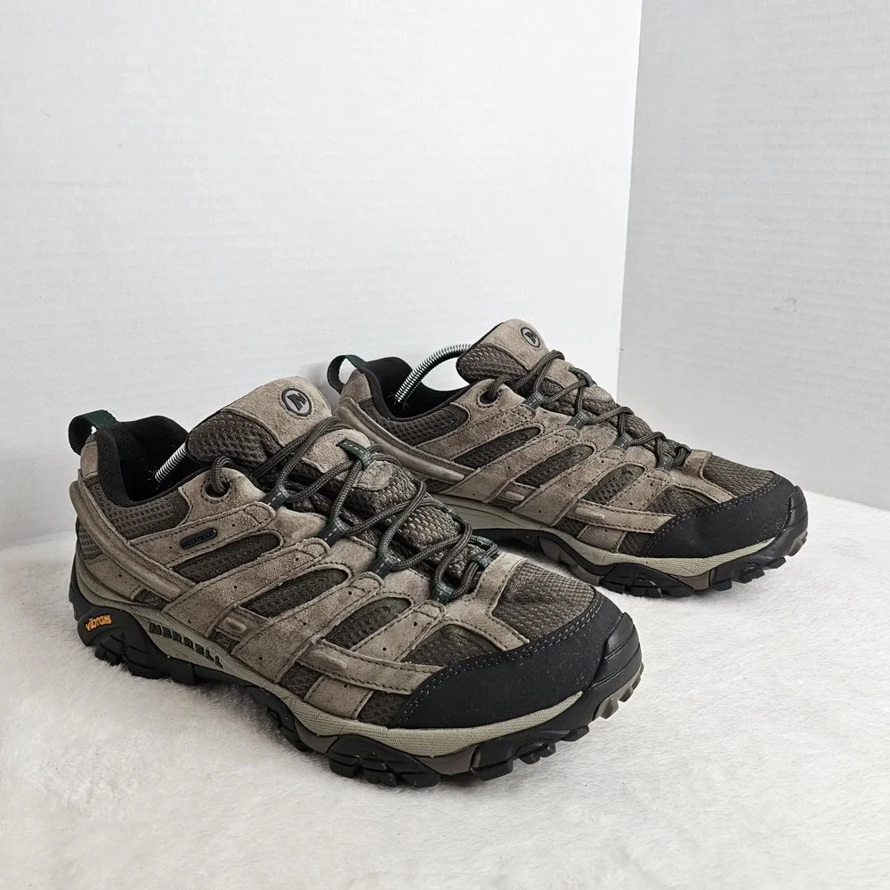 Merrell Moab 2 Vent Hiking Shoes Walnut Mens Size 11.5 Suede Mesh Vibram Sole